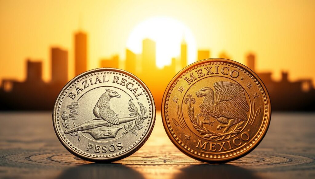 comparação moedas emergentes