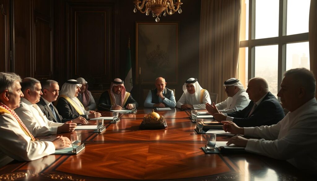 negociações diplomáticas no oriente médio